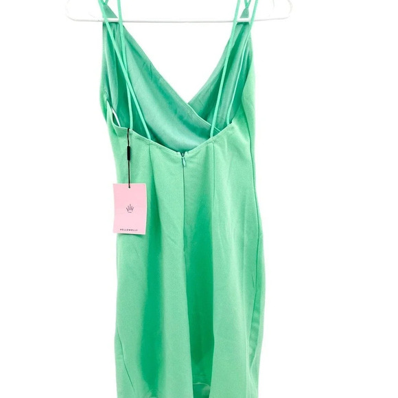 Hello Molly Quiet Dancer Women's Mini Dress Ruched Side Wrap Mint Size XS New - Picture 11 of 15